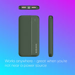 Seeken 10000mAh Wired Power Bank, Green